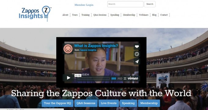 Zappos（ザッポス）インサイトのHP