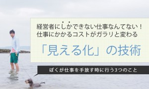 経営者にしかできない仕事なんてない！ 仕事にかかるコストがガラリと変わる「見える化」の技術