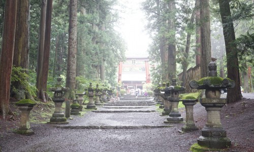 『北口本宮冨士浅間神社』の参道