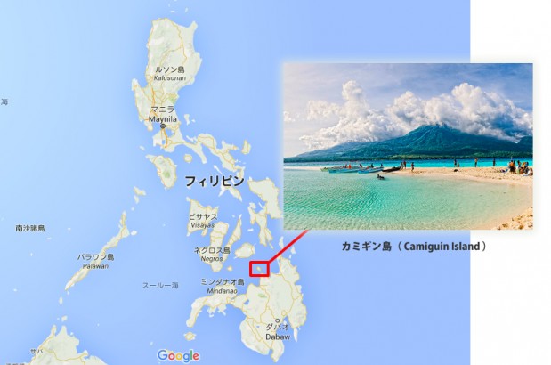 フィリピンカミギン島の地図