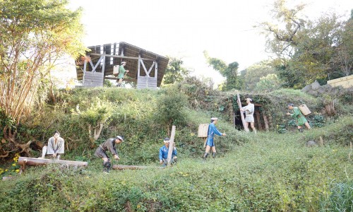 土肥金山の作業