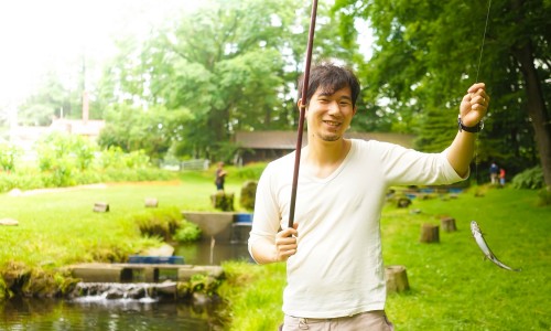 【群馬】源流釣り場『人間牧場』釣ってその場で炭焼き!ニジマスの刺身が美味かった!