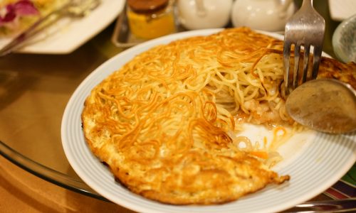 横浜中華街『梅蘭 金閣』の海鮮梅蘭焼きそば