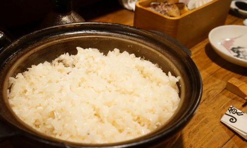 『御飯 （ごはん）』の土鍋で炊いた鯛めし