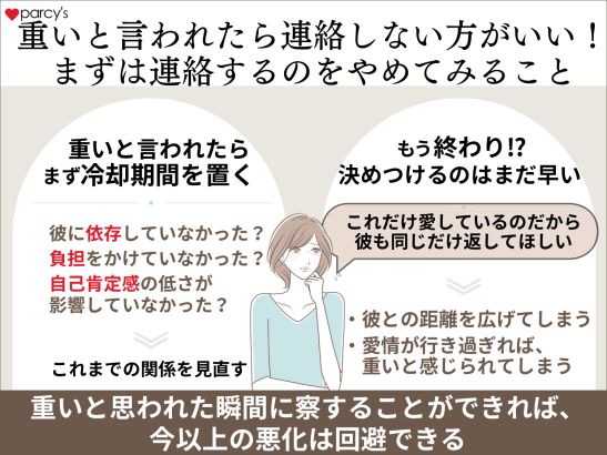 重いと言われたら連絡しない方がいい！まずは連絡するのをやめてみること