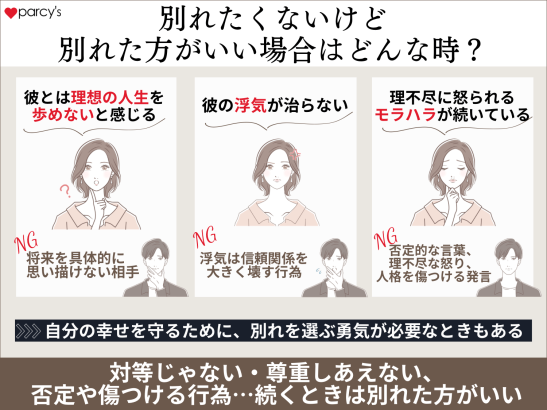 別れたくないけど別れた方がいい場合はどんな時？