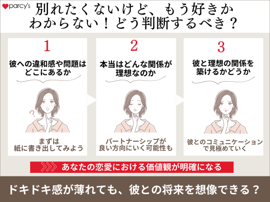 別れたくないけどもう好きかわからない！どう判断するべき？