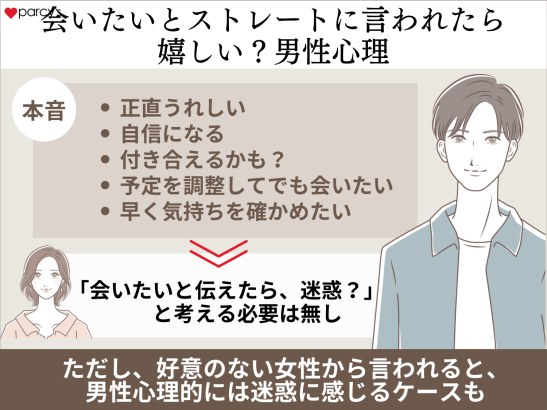 会いたいとストレートに言われたら嬉しい 男性心理
