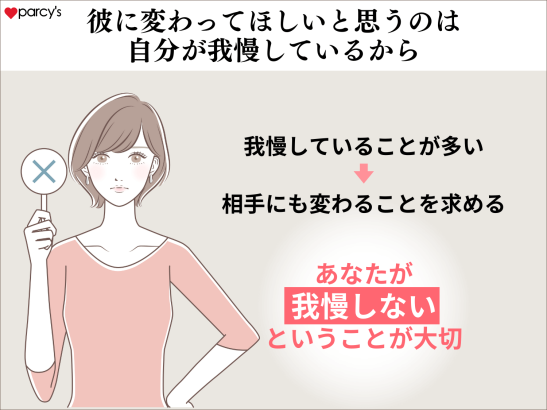 実は彼に変わってほしいと思うことが多いのは、自分が我慢しているから