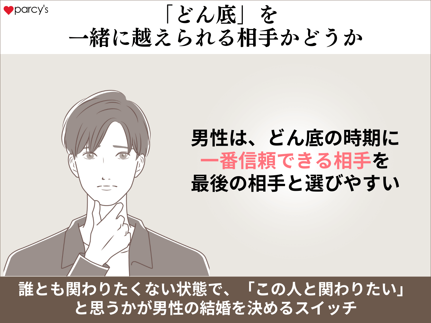 「どん底」を一緒に越えられる相手かどうか