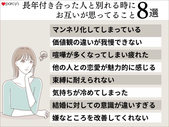 長年付き合った人と別れる時にお互いが思っていること7選