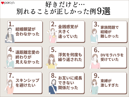 好きだけど別れることが正しかった例9選