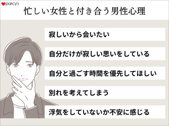 忙しい女性と付き合う男性心理