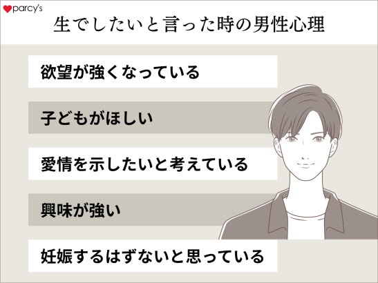 生でしたいと言われたらどうする？男性心理は？