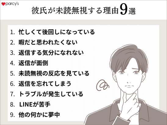 彼氏が未読無視する理由９選。仕事が落ち着くまで未読になぜなる？