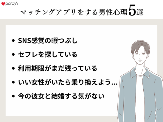 彼氏はどうしてマッチングアプリをするのか。男性心理を解説