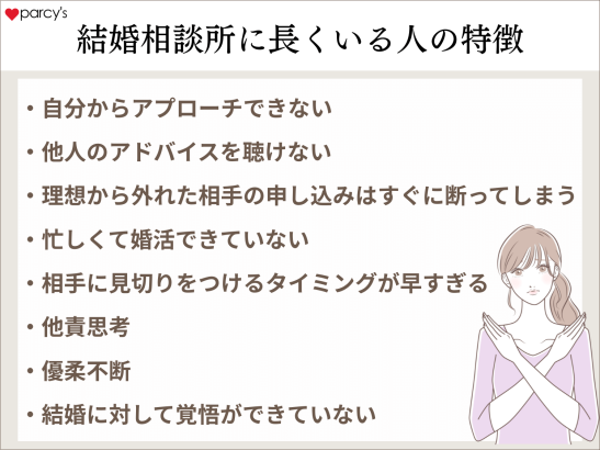 結婚相談所に長くいる人の特徴