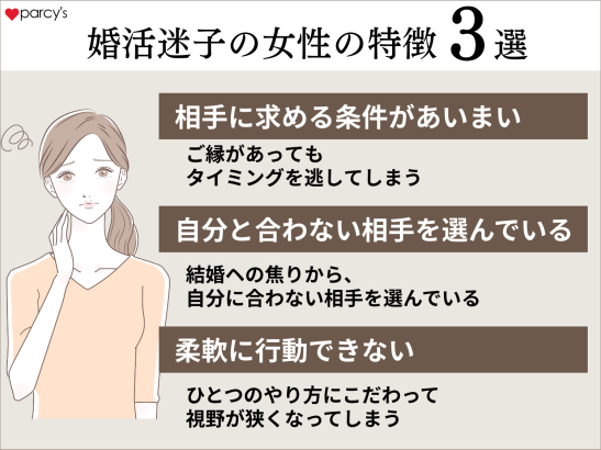 婚活迷子・終わりが見えないという女性の特徴