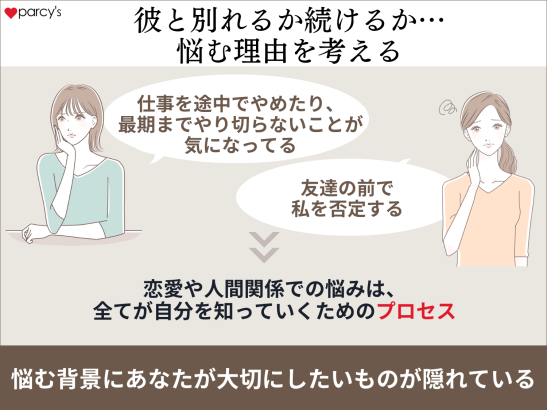 まず、あなたはなぜ別れるか続けるかに悩んでいる？きっかけは何だったか振り返ってみよう